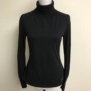 DKNY JEANS Black Knit Turtleneck Top Sz M